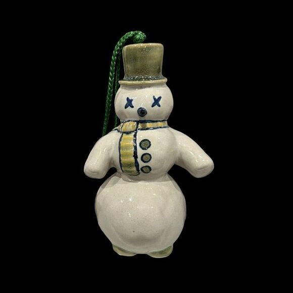 Louisville Stoneware Other - Vintage Louisville Stoneware Snowman Christmas Tree Ornament Pottery 5.5” Art